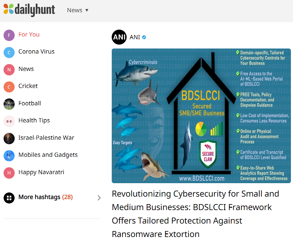 Revolutionizing Cybersecurity for Small and Medium Businesses: BDSLCCI Framework Offers Tailored Protection Against Ransomware Extortion