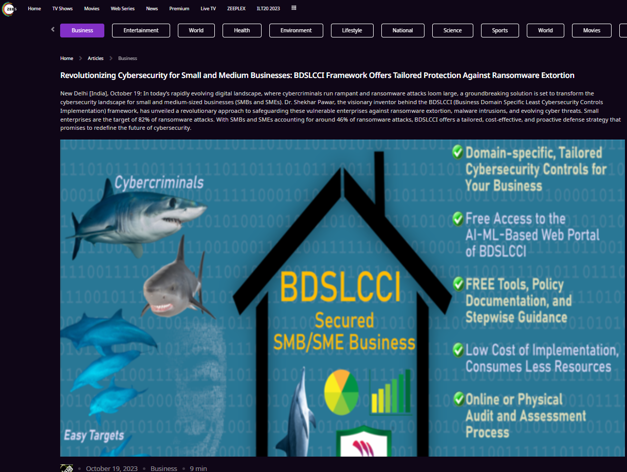 Revolutionizing Cybersecurity for Small and Medium Businesses: BDSLCCI Framework Offers Tailored Protection Against Ransomware Extortion